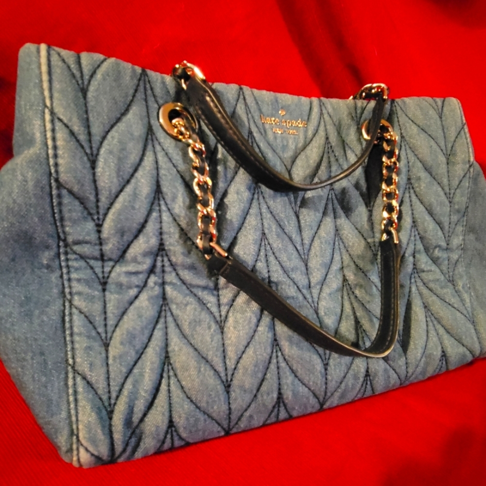 Kate Spade Meena Briar Lane Quilted Denim Bag
